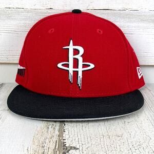New Era 59Fifty Houston Rockets Fitted Baseball Hat Red NBA Basketball Cap NEW